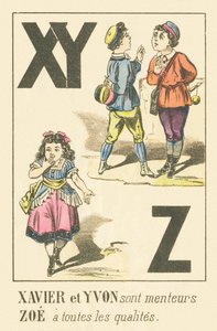 X Y Z: Xavier és Yvon hazugok. Zoénak minden tulajdonsága megvan alkotó: French School