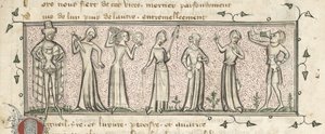 Yates Thompson 21, f. 165, Seven Deadly Sins, 1380 körül (vellum) alkotó: French School