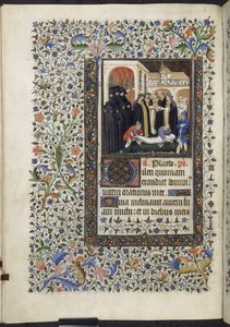 Yates Thompson 46 f156 v – Halottak temetése, 1410-20 körül (vellum) alkotó: French School