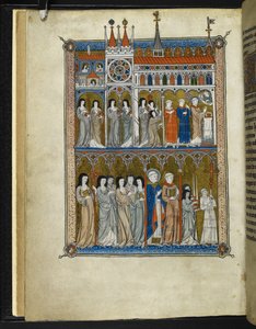 Yates Thompson MS 11 f.6v „La Sainte Abbaye”, Pierre de Blois, 1290 körül (tinta, szín és arany pergamen) alkotó: French School