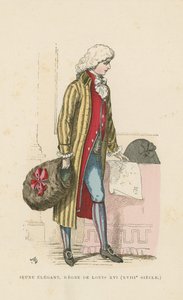Fiatal francia dandy XVIII. Lajos uralkodásának idején, 18. század alkotó: French School