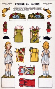 Yvonne a kertben: decoupage. 19. század. alkotó: French School