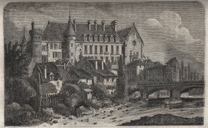 La Palice kommuna, Lapalisse kastélya, Allier megyében, - Victor Duruy (1811-1894) metszet a „Histoire de France”-ba – 1882 alkotó: French School
