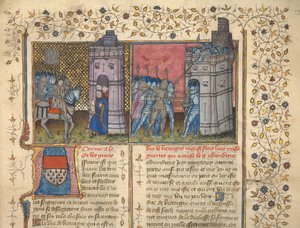 f. 73: Brest ostroma, „Franciaország és Anglia krónikáiból”, Jean Froissart (vellum) alkotó: French School