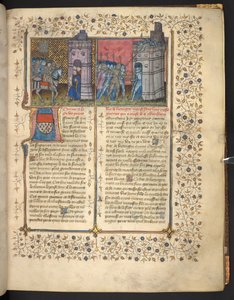f. 73: Brest ostroma, „Franciaország és Anglia krónikáiból”, Jean Froissart (vellum) alkotó: French School