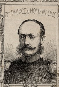 Clovis de Hohenlohe-Schillingsfurst német tábornok portréja - 1870-71 (metszet) alkotó: French School