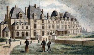 kilátás nyílik az Eu-kastélyra (Seine Inferieure). alkotó: French School