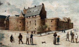 kilátás a nantes-i kastélyra (alsó Loire). alkotó: French School
