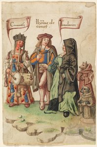 Egy udvaronc a mohóság és a hamisság között [fol. 14 recto]