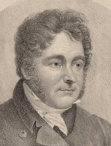 Johann Bernhard Logier zeneszerző portréja 1777-1846. alkotó: Friedrich August Fricke