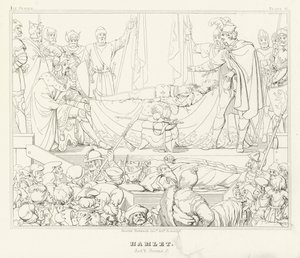 Hamlet, V. felvonás, 2. jelenet (metszet) alkotó: Friedrich August Moritz Retzsch