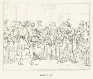 Hamlet, V. felvonás, 2. jelenet (metszet) alkotó: Friedrich August Moritz Retzsch