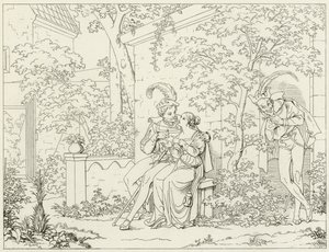 Illusztráció Goethes Fausthoz alkotó: Friedrich August Moritz Retzsch