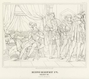 IV. Henrik király, II. rész, IV. felvonás, 4. jelenet (metszet) alkotó: Friedrich August Moritz Retzsch