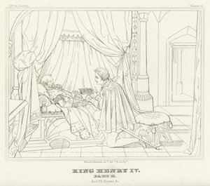 IV. Henrik király, II. rész, IV. felvonás, 4. jelenet (metszet) alkotó: Friedrich August Moritz Retzsch
