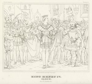 IV. Henrik király, II. rész, V. felvonás, 5. jelenet (metszet) alkotó: Friedrich August Moritz Retzsch