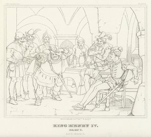 IV. Henrik király, I. rész, II. felvonás, 4. jelenet (metszet) alkotó: Friedrich August Moritz Retzsch