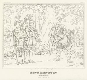 IV. Henrik király, I. rész, V. felvonás, 4. jelenet (metszet) alkotó: Friedrich August Moritz Retzsch