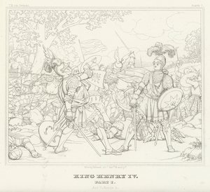 IV. Henrik király, I. rész, V. felvonás, 4. jelenet (metszet) alkotó: Friedrich August Moritz Retzsch