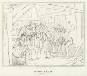 Lear király, III. felvonás, 6. jelenet (metszet) alkotó: Friedrich August Moritz Retzsch
