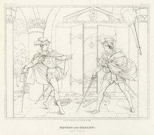 Rómeó és Júlia, V. felvonás, 3. jelenet (metszet) alkotó: Friedrich August Moritz Retzsch