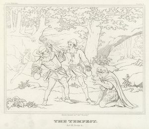A vihar, III. felvonás, 2. jelenet (metszet) alkotó: Friedrich August Moritz Retzsch