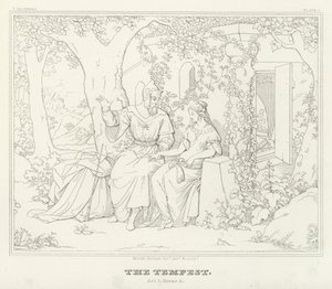 A vihar, I. felvonás, 2. jelenet (metszet) alkotó: Friedrich August Moritz Retzsch