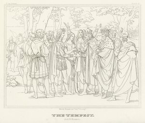 A vihar, V. felvonás, 1. jelenet (metszet) alkotó: Friedrich August Moritz Retzsch