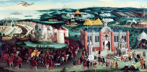 Találkozó az Aranyszövet mezőjén, 1520. június 7-én, idősebb Hans Holbein (14605-1524) után