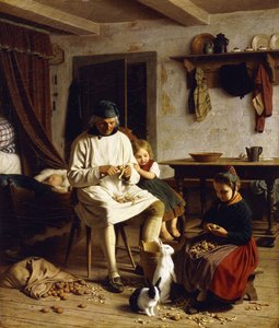 Családi munkák, 1859 alkotó: Friedrich Edouard Meyerheim