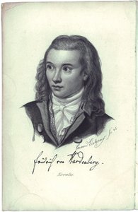 Novalis költő portréja 1772-1801, 1845 alkotó: Friedrich Eduard Eichens