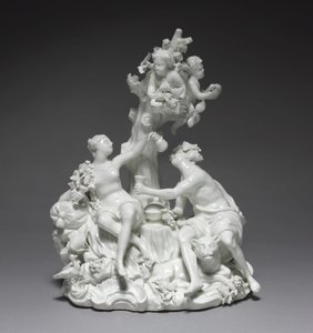Bacchus és Venus, gyártó Tournay Factory, Belgium, 1755 körül alkotó: Friedrich Elias I Meyer