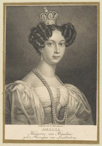 Leuchtenbergi Amélie 1812-1873, brazil császárné, 1830. alkotó: Friedrich Fleischmann