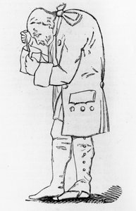 Emmanuel Kant (1724-1804), német filozófus, kezében egy üveg mustárral, Dignage Hagemann. alkotó: Friedrich Hagemann