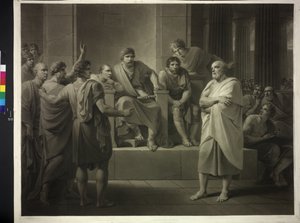 Szókratész a bírák előtt alkotó: Friedrich Heinrich Fuger