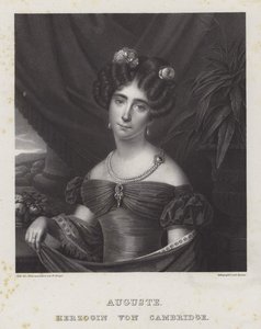 Augusta, Cambridge hercegnője (litho) alkotó: Friedrich Jentzen