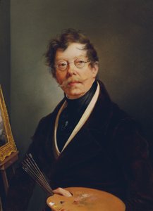 Önarckép a festőállványon alkotó: Friedrich Johann Gottlieb Lieder