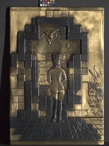 Lincoln In Dalivision (bronzdombormű)