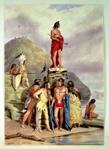Indiánok csoportja a folyóparton, 1854 alkotó: Friedrich Kurz