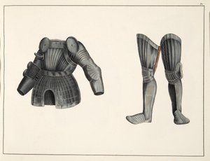 Páncél, lemez A lovagság fejlődésének és szokásainak történetéből, Dr. Franz Kottenkamp, kiadó: Carl Hoffmann, 1842 alkotó: Friedrich Martin von Reibisch