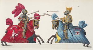 Két lovag egy versenyen, tányér a lovagság fejlődésének és szokásainak történetéből, Dr. Franz Kottenkamp, Carl Hoffmann, 1842