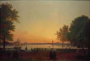 Velencei kilátás a Giardini Pubblici-ból alkotó: Friedrich Nerly
