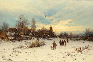 Egy téli naplemente alkotó: Friedrich Nicolai Joseph Heydendahl