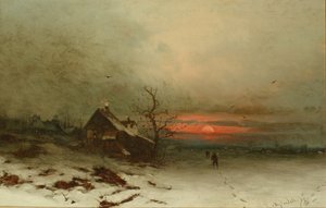 Napnyugtakor hazatérés alkotó: Friedrich Nicolai Joseph Heydendahl
