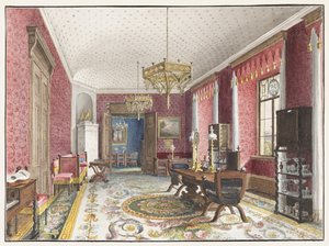 A Vörös szoba, Schloss Fischbach, c. 1846