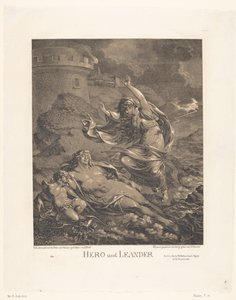 Hero en Leander Hero und Leander (cím a tárgyon) alkotó: Friedrich Wilhelm Reuter