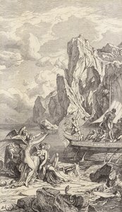 Odüsszeusz és a szirének (metszet) alkotó: Friedrich the Elder Preller