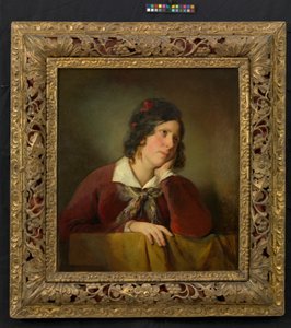Antonie Amerling fejét a kezére támasztva (a művész első felesége) alkotó: Friedrich von Amerling
