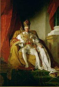 I. Ferenc császár az Osztrák Császárság koronázási palástjában ... alkotó: Friedrich von Amerling
