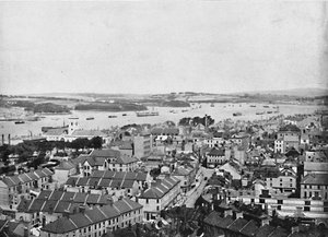 Devonport és a Hamoaze: Az oszlopból, 1896 alkotó: Frith and Co